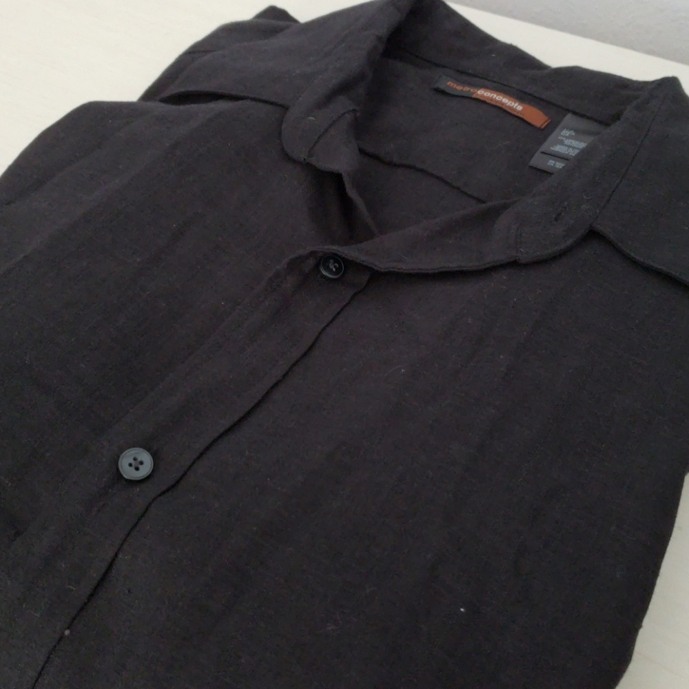Men' Black Linen shirt